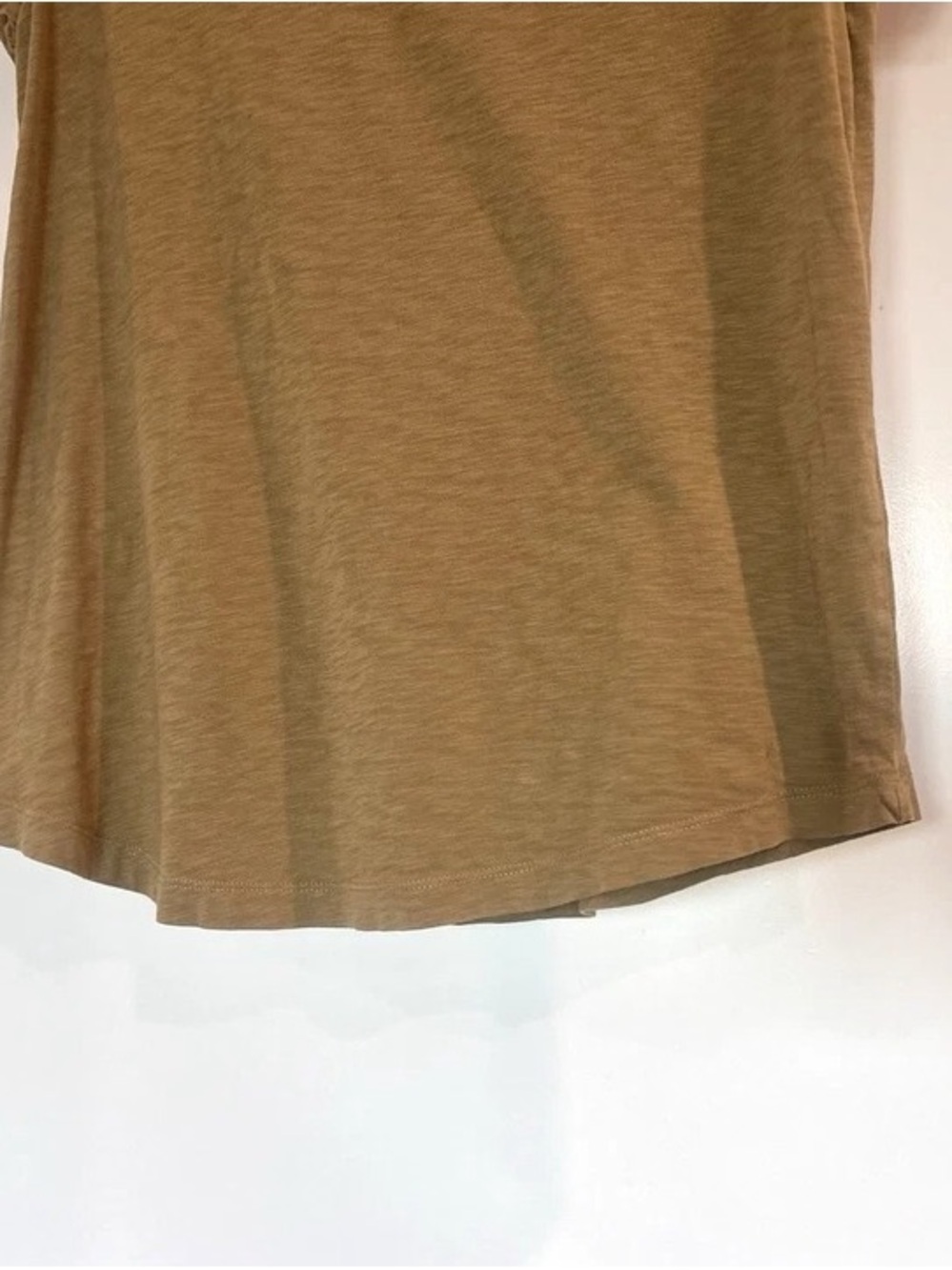 J. Jill Short Sleeve V-Neck Tee in Tan - Picture 5 of 12